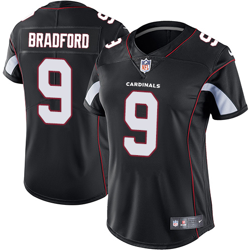 Nike Cardinals #9 Sam Bradford Black Alternate Women's Stitched NFL Vapor Untouchable Limited Jersey