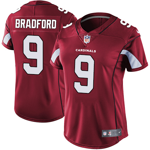 Nike Cardinals #9 Sam Bradford Red Team Color Women's Stitched NFL Vapor Untouchable Limited Jersey