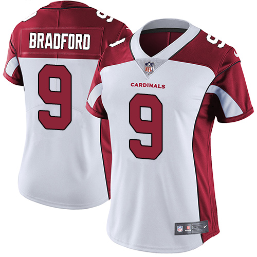 Nike Cardinals #9 Sam Bradford White Women's Stitched NFL Vapor Untouchable Limited Jersey