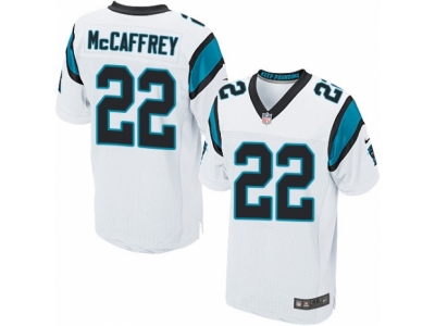 Nike Carolina Panthers #22 Christian McCaffrey Elite White Jersey