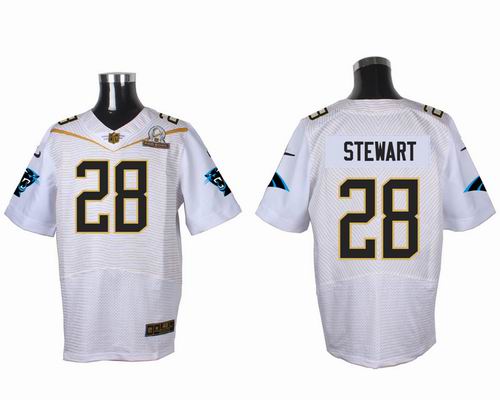 Nike Carolina Panthers #28 Jonathan Stewart white 2016 Pro Bowl Elite Jersey