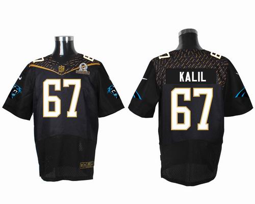 Nike Carolina Panthers #67 Ryan Kalil Black 2016 Pro Bowl Elite Jersey