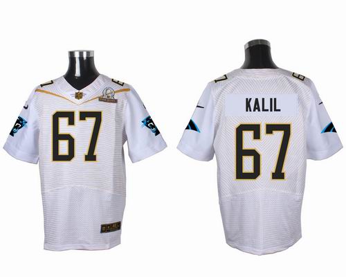 Nike Carolina Panthers #67 Ryan Kalil white 2016 Pro Bowl Elite Jersey
