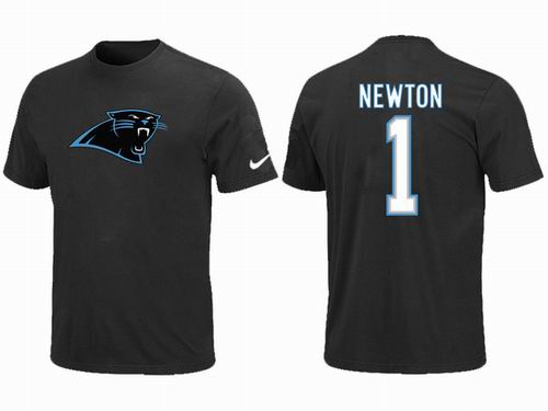 Nike Carolina Panthers 1# Cam Newton black T-Shirt