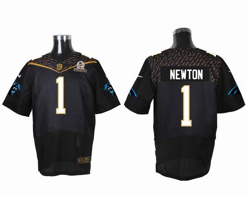 Nike Carolina Panthers 1 Cam Newton black 2016 Pro Bowl Elite Jersey