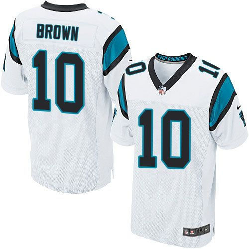 Nike Carolina Panthers 10 Corey Brown White NFL Elite Jersey