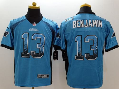 Nike Carolina Panthers 13 Kelvin Benjamin Blue Alternate NFL Elite Drift Fashion Jersey