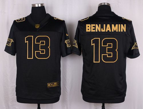 Nike Carolina Panthers 13 Kelvin Benjamin Pro Line Black Gold Collection NFL Elite Jersey