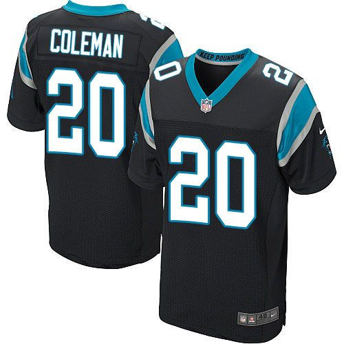 Nike Carolina Panthers 20 Kurt Coleman Black Team Color NFL Elite Jersey