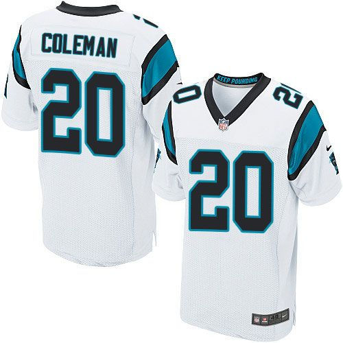 Nike Carolina Panthers 20 Kurt Coleman White NFL Elite Jersey
