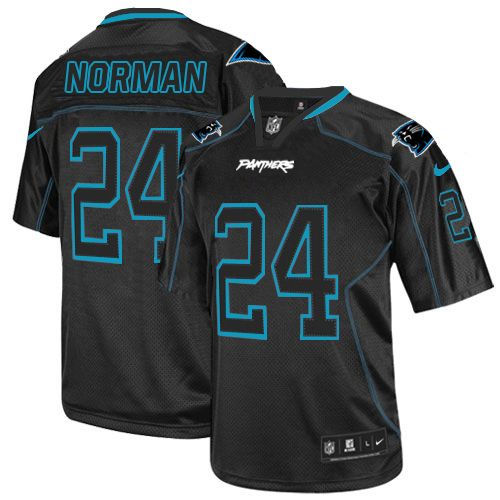 Nike Carolina Panthers 24 Josh Norman Lights Out Black NFL Elite Jersey