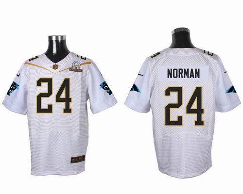 Nike Carolina Panthers 24 Josh Norman white 2016 Pro Bowl Elite Jersey