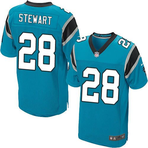 Nike Carolina Panthers 28 Jonathan Stewart Blue Alternate NFL Elite Jersey