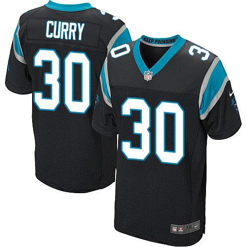 Nike Carolina Panthers 30 Stephen Curry Black Team Color NFL Elite Jersey