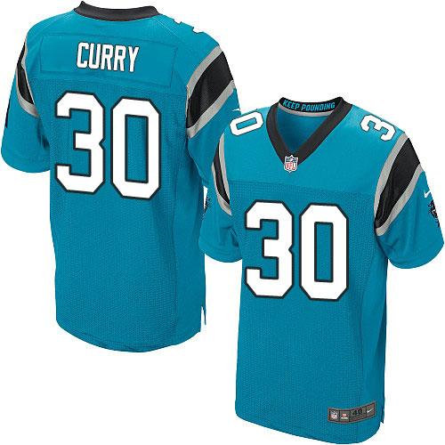 Nike Carolina Panthers 30 Stephen Curry Blue Alternate NFL Elite Jersey
