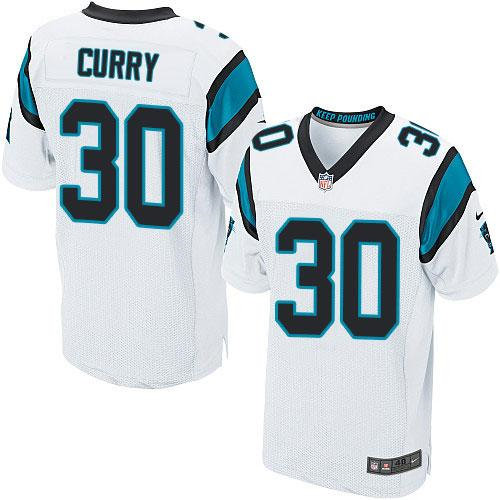 Nike Carolina Panthers 30 Stephen Curry White NFL Elite Jersey