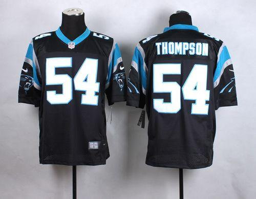 Nike Carolina Panthers 54 Shaq Thompson Black Team Color NFL Elite jersey