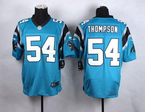 Nike Carolina Panthers 54 Shaq Thompson Blue Alternate NFL Elite jersey