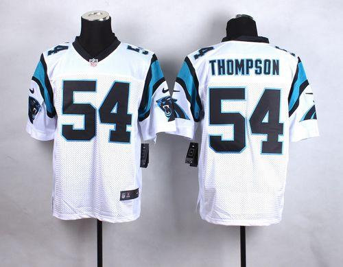 Nike Carolina Panthers 54 Shaq Thompson White NFL Elite Jersey