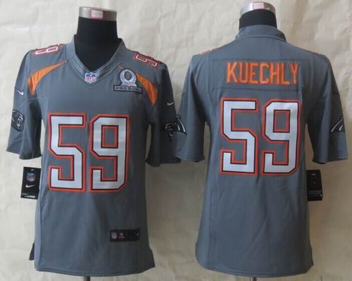 Nike Carolina Panthers 59# Luke Kuechly grey 2015 Pro Bowl Elite Jersey