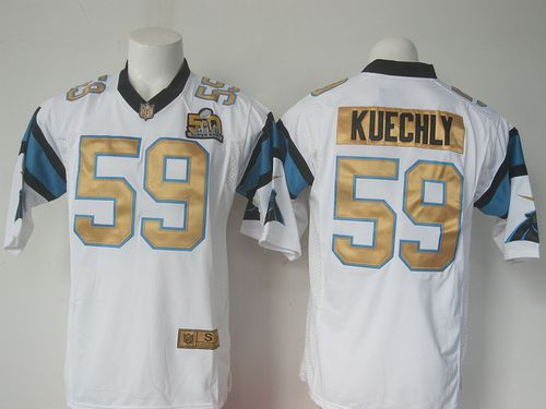 Nike Carolina Panthers 59 Luke Kuechly White Super Bowl 50 Collection NFL Elite Jersey