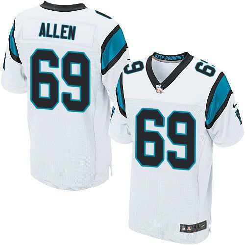 Nike Carolina Panthers 69 Jared Allen White NFL Elite Jersey