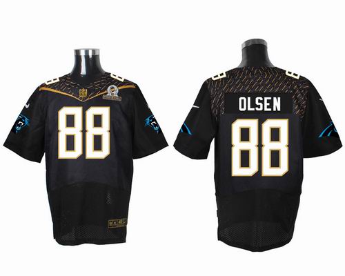 Nike Carolina Panthers 88 Greg Olsen black 2016 Pro Bowl Elite Jersey