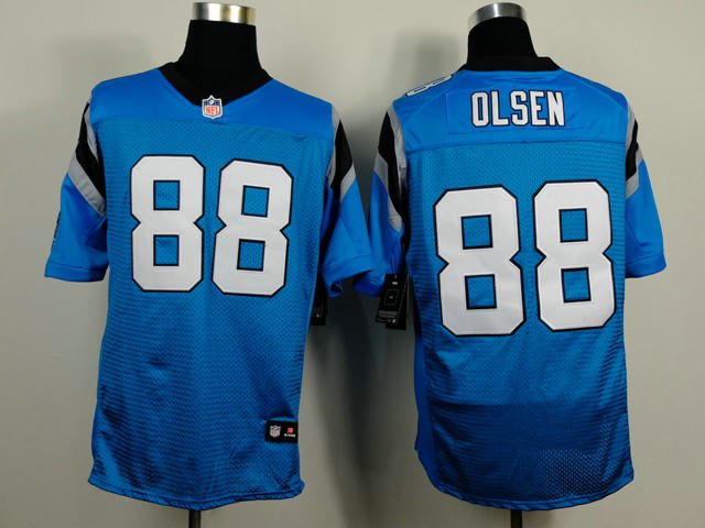 Nike Carolina Panthers 88 OLSEN Elite blue NFL jerseys