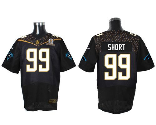 Nike Carolina Panthers 99 Kawann Short Black 2016 Pro Bowl NFL Elite Jersey