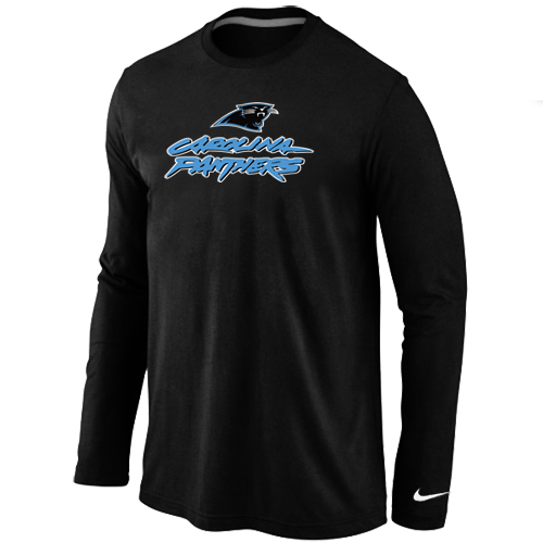 Nike Carolina Panthers Authentic Logo Long Sleeve T-Shirt Black