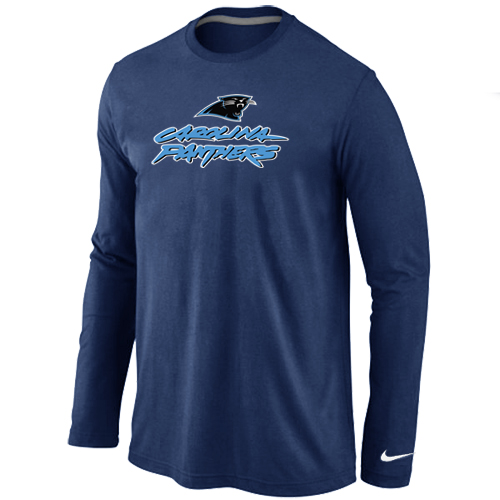 Nike Carolina Panthers Authentic Logo Long Sleeve T-Shirt D.Blue
