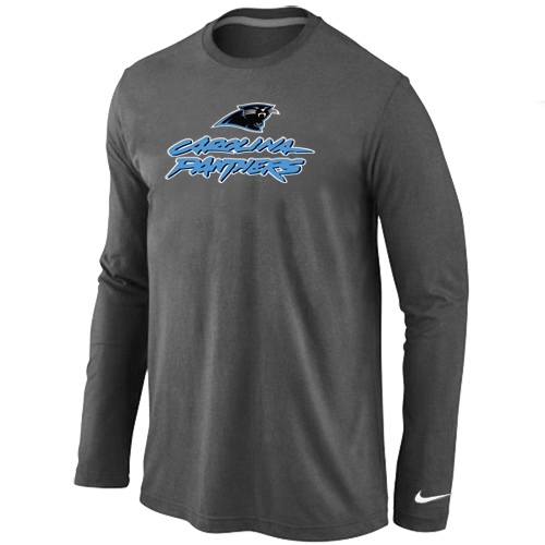Nike Carolina Panthers Authentic Logo Long Sleeve T-Shirt D.Grey
