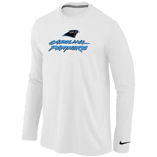Nike Carolina Panthers Authentic Logo Long Sleeve T-Shirt white