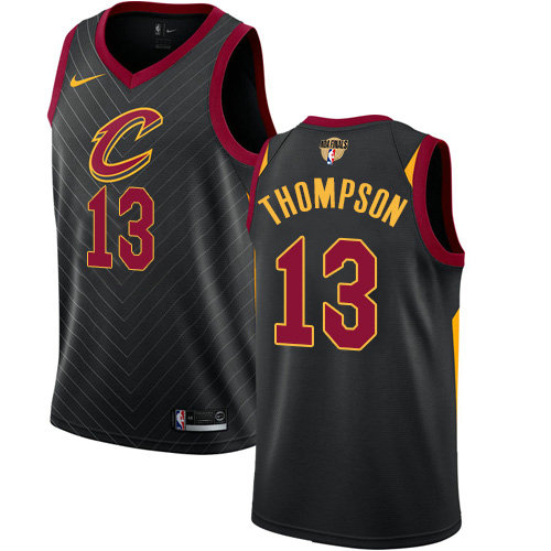 Nike Cavaliers #13 Tristan Thompson Black The Finals Patch NBA Swingman Statement Edition Jersey