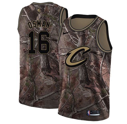 Nike Cavaliers #16 Cedi Osman Camo NBA Swingman Realtree Collection Jersey