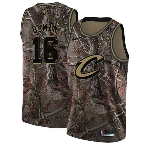 Nike Cavaliers #16 Cedi Osman Camo Youth NBA Swingman Realtree Collection Jersey