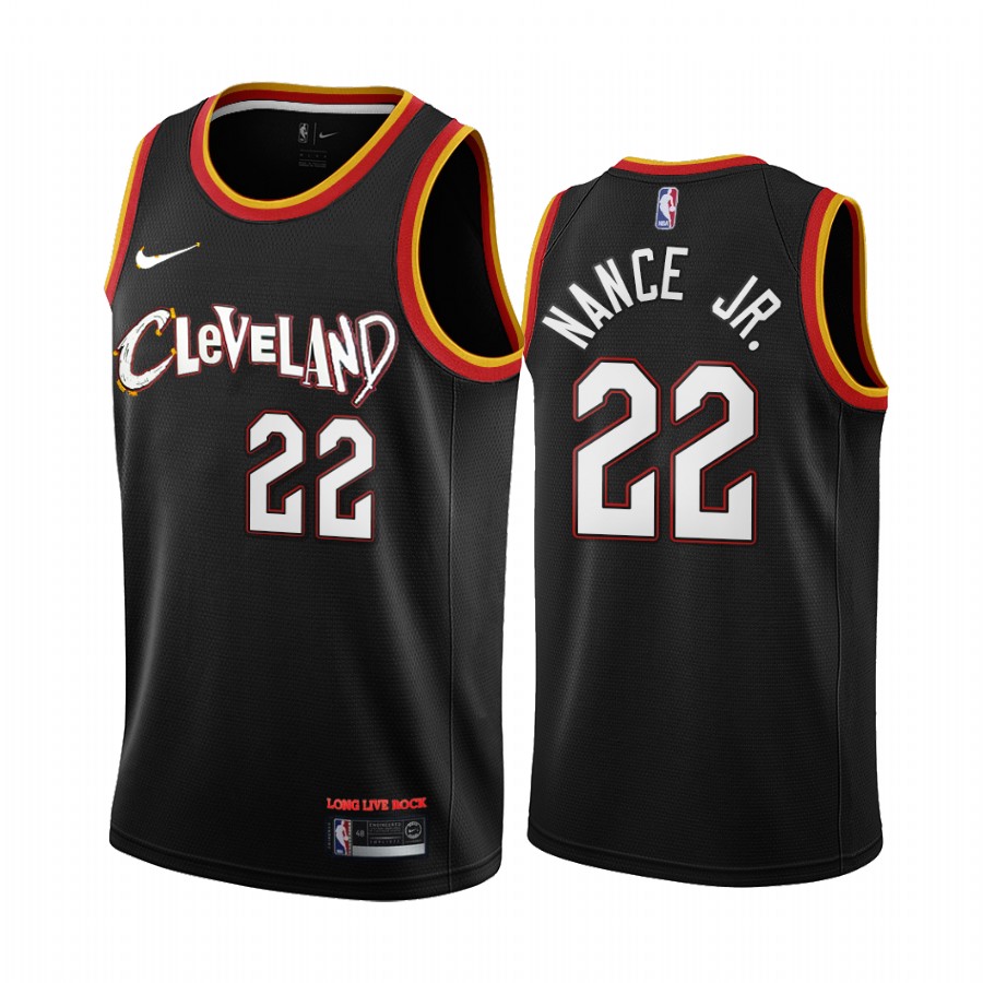 Nike Cavaliers #22 Larry Nance Jr. Black NBA Swingman 2020-21 City Edition Jersey