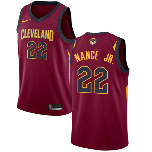 Nike Cavaliers #22 Larry Nance Jr. Red The Finals Patch NBA Swingman Icon Edition Jersey