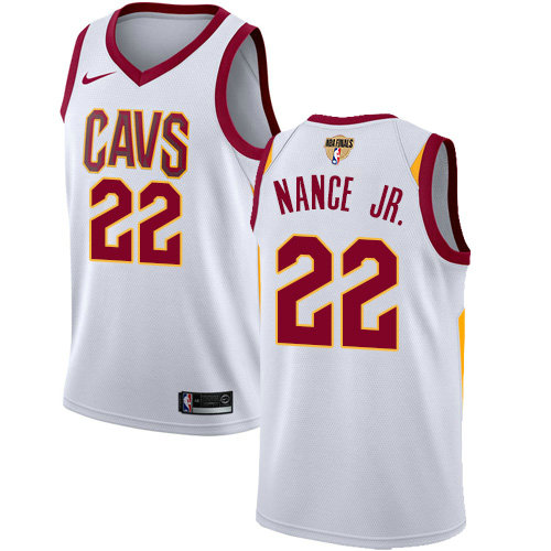 Nike Cavaliers #22 Larry Nance Jr. White The Finals Patch NBA Swingman Association Edition Jersey