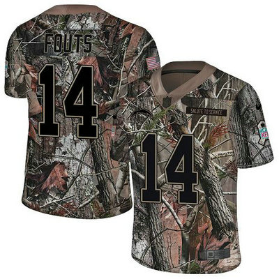Nike Chargers #14 Dan Fouts Camo Youth Stitched NFL Limited Rush Realtree Jersey