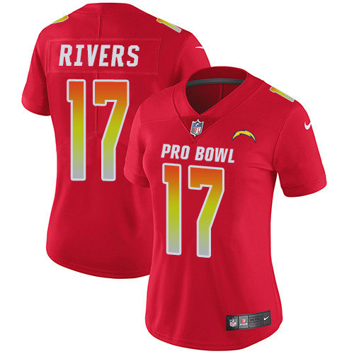 Nike Chargers #17 Philip Rivers Red Women's Stitched NFL Limited AFC 2019 Pro Bowl Jersey