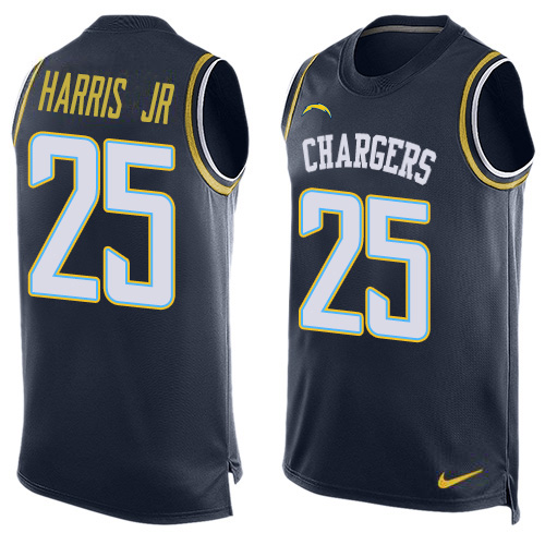 Nike Chargers #25 Chris Harris Jr Navy Blue Team Color Men's Stitched NFL Limited Tank Top Jersey