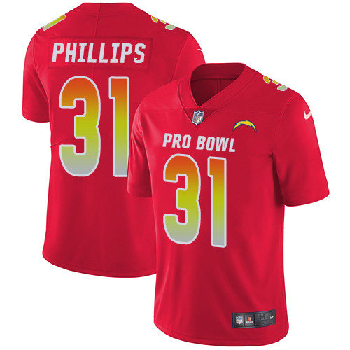Nike Chargers #31 Adrian Phillips Red Men's Stitched NFL Limited AFC 2019 Pro Bowl Jersey