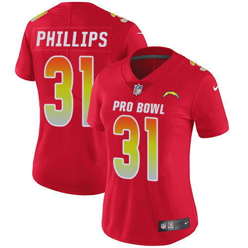 Nike Chargers #31 Adrian Phillips Red Women's Stitched NFL Limited AFC 2019 Pro Bowl Jersey