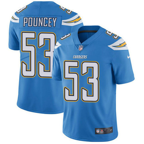 Nike Chargers #53 Mike Pouncey Electric Blue Alternate Youth Stitched NFL Vapor Untouchable Limited Jersey