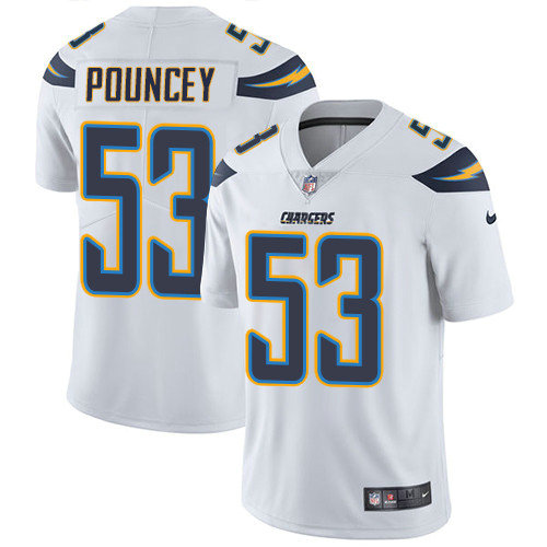 Nike Chargers #53 Mike Pouncey White Youth Stitched NFL Vapor Untouchable Limited Jersey