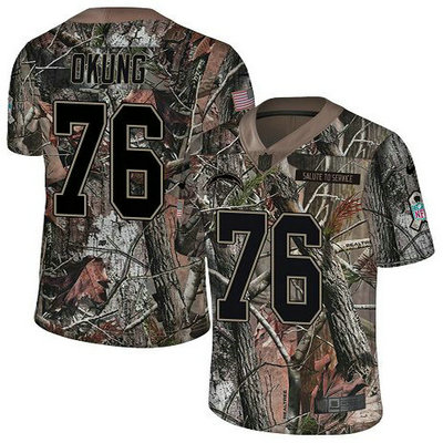 Nike Chargers #76 Russell Okung Camo Youth Stitched NFL Limited Rush Realtree Jersey