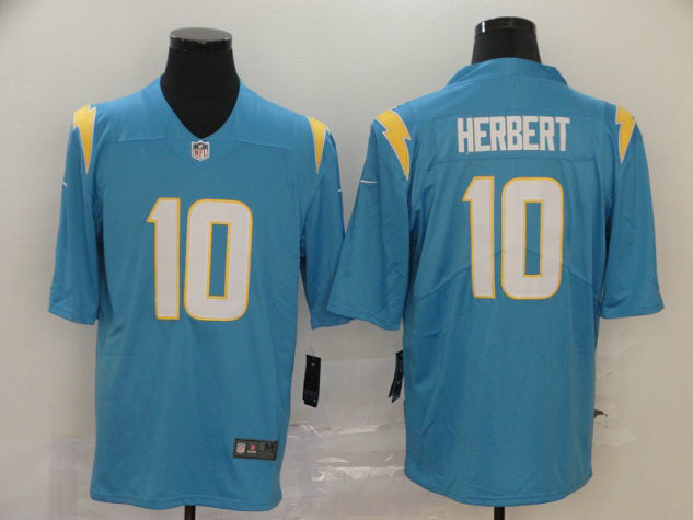 Nike Chargers 10 Justin Herbert Light Blue 2020 Vapor Untouchable Limited Jersey