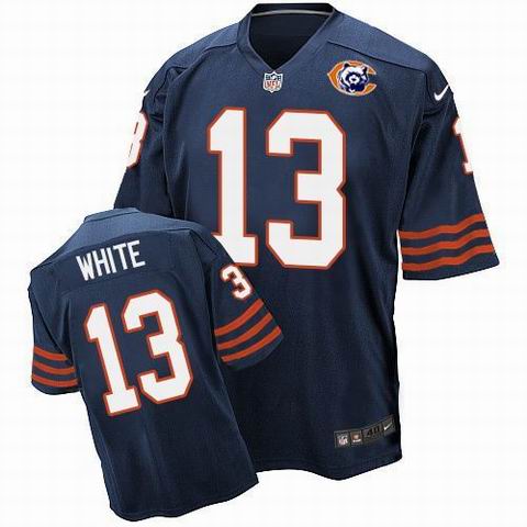Nike Chicago Bears #13 Kevin White Navy Blue Throwback Elite Jersey