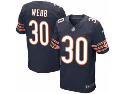 Nike Chicago Bears #30 B.W. Webb Elite Navy Blue Jersey